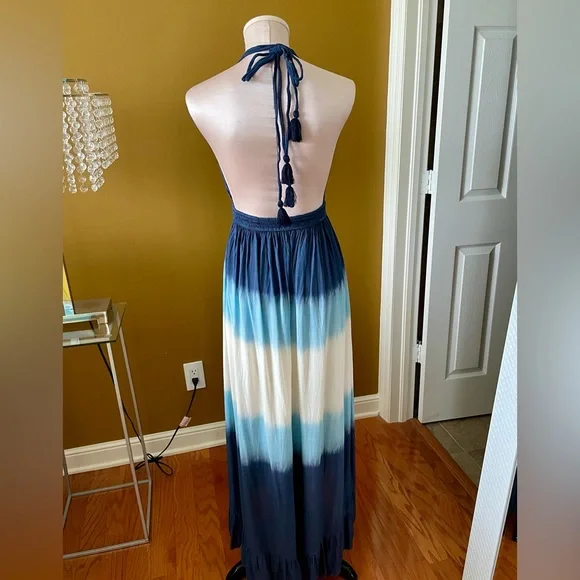 BOHO ME halter neck keyhole high/low maxi dress Sz S - Picture 7 of 7